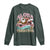 Hawaii Christmas Long Sleeve Shirt Retro African American Surfing Santa With Tattoos Aloha Christmas