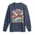 Hawaii Christmas Long Sleeve Shirt Retro African American Surfing Santa With Tattoos Aloha Christmas