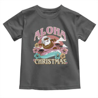 Hawaii Christmas Toddler T Shirt Retro African American Surfing Santa With Tattoos Aloha Christmas