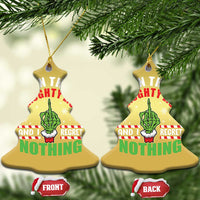 Funny Xmas Christmas Ornament On The List Of Naughty And I Regret Nothing Christmas - Wonder Print Shop