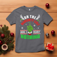 Funny Xmas T Shirt On The List Of Naughty And I Regret Nothing Christmas - Wonder Print Shop