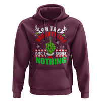Funny Xmas Hoodie On The List Of Naughty And I Regret Nothing Christmas