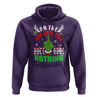 Funny Xmas Hoodie On The List Of Naughty And I Regret Nothing Christmas