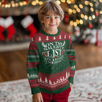 Funny Ugly Christmas Sweater On The Naughty List And I Regret Nothing - Wonder Print Shop