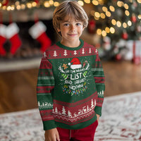 Funny Ugly Christmas Sweater On The List Of Naughty And I Regret Nothing - Wonder Print Shop