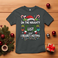 Funny Christmas T Shirt On The Naughty List And I Regret Nothing - Wonder Print Shop