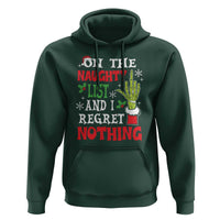 Funny Christmas Hoodie On The List Of Naughty And I Regret Nothing Xmas