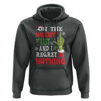 Funny Christmas Hoodie On The List Of Naughty And I Regret Nothing Xmas