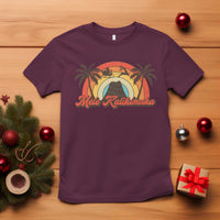 Hawaii Christmas T Shirt Mele Kalikimaka Retro Hawaiian Island Palm Tree Xmas Lights - Wonder Print Shop