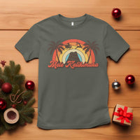 Hawaii Christmas T Shirt Mele Kalikimaka Retro Hawaiian Island Palm Tree Xmas Lights - Wonder Print Shop