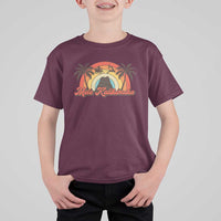 Hawaii Christmas T Shirt For Kid Mele Kalikimaka Retro Hawaiian Island Palm Tree Xmas Lights - Wonder Print Shop