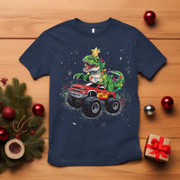 Christmas Dinosaur Monster Truck T Shirt - Wonder Print Shop