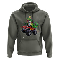 Christmas Dinosaur Monster Truck Hoodie