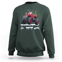 Christmas Santa Monster Truck Sweatshirt American Offroad Xmas Boys Kids Toddler Youth - Wonder Print Shop
