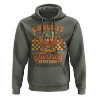 Thanksgiving Kids Hoodie Coolest Turkey At The Table Boys Toddler Youth