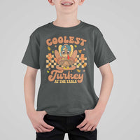 Thanksgiving Kids T Shirt For Kid Coolest Turkey At The Table Boys Toddler Youth - Wonder Print Shop