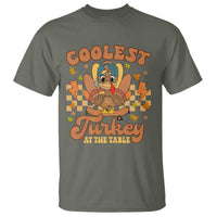 Thanksgiving Kids T Shirt Coolest Turkey At The Table Boys Toddler Youth - Wonder Print Shop