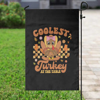 Thanksgiving Kids Garden Flag Coolest Turkey At The Table Girls Toddler Youth - Wonder Print Shop