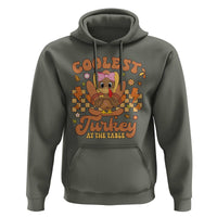Thanksgiving Kids Hoodie Coolest Turkey At The Table Girls Toddler Youth