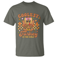 Thanksgiving Kids T Shirt Coolest Turkey At The Table Girls Toddler Youth - Wonder Print Shop