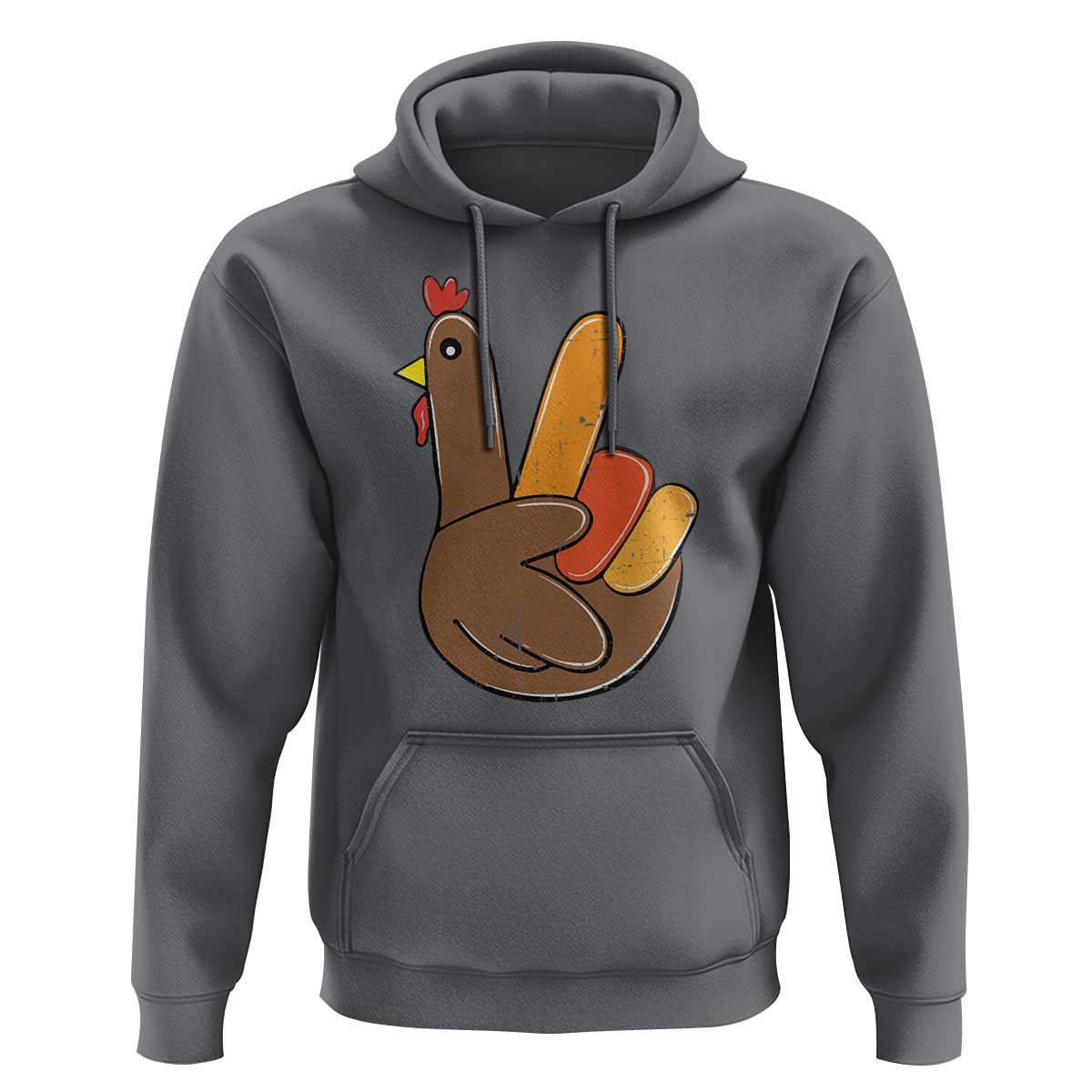 Thanksgiving Hoodie Peace Sign Turkey Hand Cool Thanksgiving Hippie