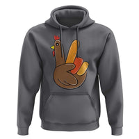 Thanksgiving Hoodie Peace Sign Turkey Hand Cool Thanksgiving Hippie