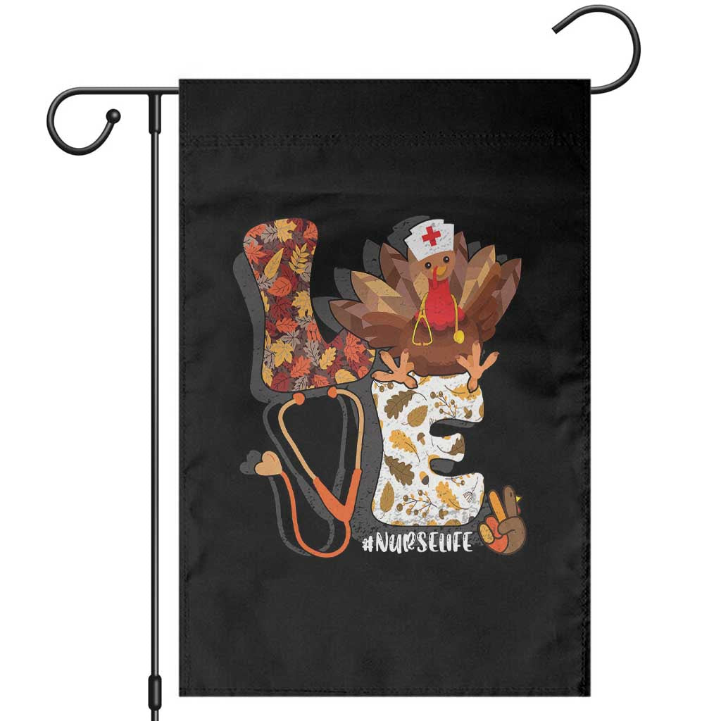 Thanksgiving Nurse Life Garden Flag Love Turkey Fall - Wonder Print Shop