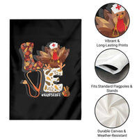 Thanksgiving Nurse Life Garden Flag Love Turkey Fall - Wonder Print Shop