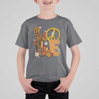 Thanksgiving T Shirt For Kid Peace Sign Love Turkey Hand - Wonder Print Shop