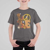 Thanksgiving T Shirt For Kid Peace Sign Love Turkey Hand - Wonder Print Shop
