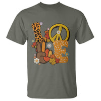 Thanksgiving T Shirt Peace Sign Love Turkey Hand - Wonder Print Shop