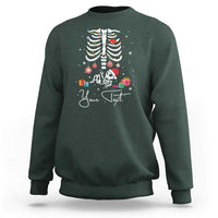 Personalized Pregnancy Announcement Sweatshirt Custom Name Maternity Christmas Skeleton Baby Monster Mom To Be Tee - Wonder Print Shop
