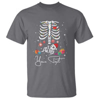 Personalized Pregnancy Announcement T Shirt Custom Name Maternity Christmas Skeleton Baby Monster Mom To Be Tee - Wonder Print Shop
