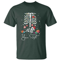 Personalized Pregnancy Announcement T Shirt Custom Name Maternity Christmas Skeleton Baby Monster Mom To Be Tee - Wonder Print Shop