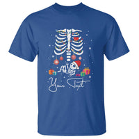 Personalized Pregnancy Announcement T Shirt Custom Name Maternity Christmas Skeleton Baby Monster Mom To Be Tee - Wonder Print Shop