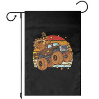 Thanksgiving Turkey Riding Monster Truck Garden Flag Retro Fall Boy Tee Kids Autumn - Wonder Print Shop