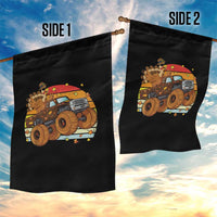 Thanksgiving Turkey Riding Monster Truck Garden Flag Retro Fall Boy Tee Kids Autumn - Wonder Print Shop