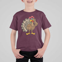 Funny Thanksgiving T Shirt For Kid Turkey Women Girl Leopard Print Autumn Fall - Wonder Print Shop