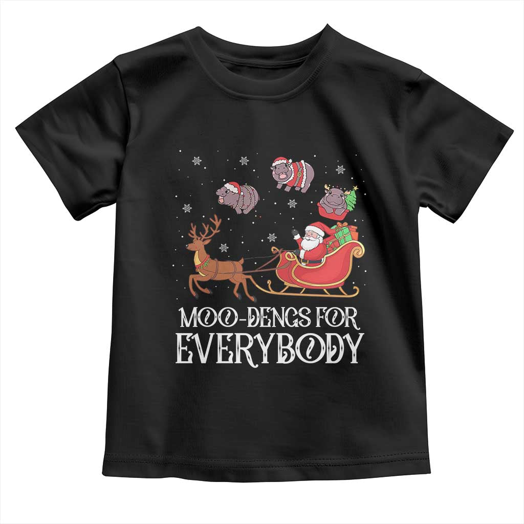 Christmas Moo Deng Toddler T Shirt Moo-deng For Everybody Funny Xmas Santa
