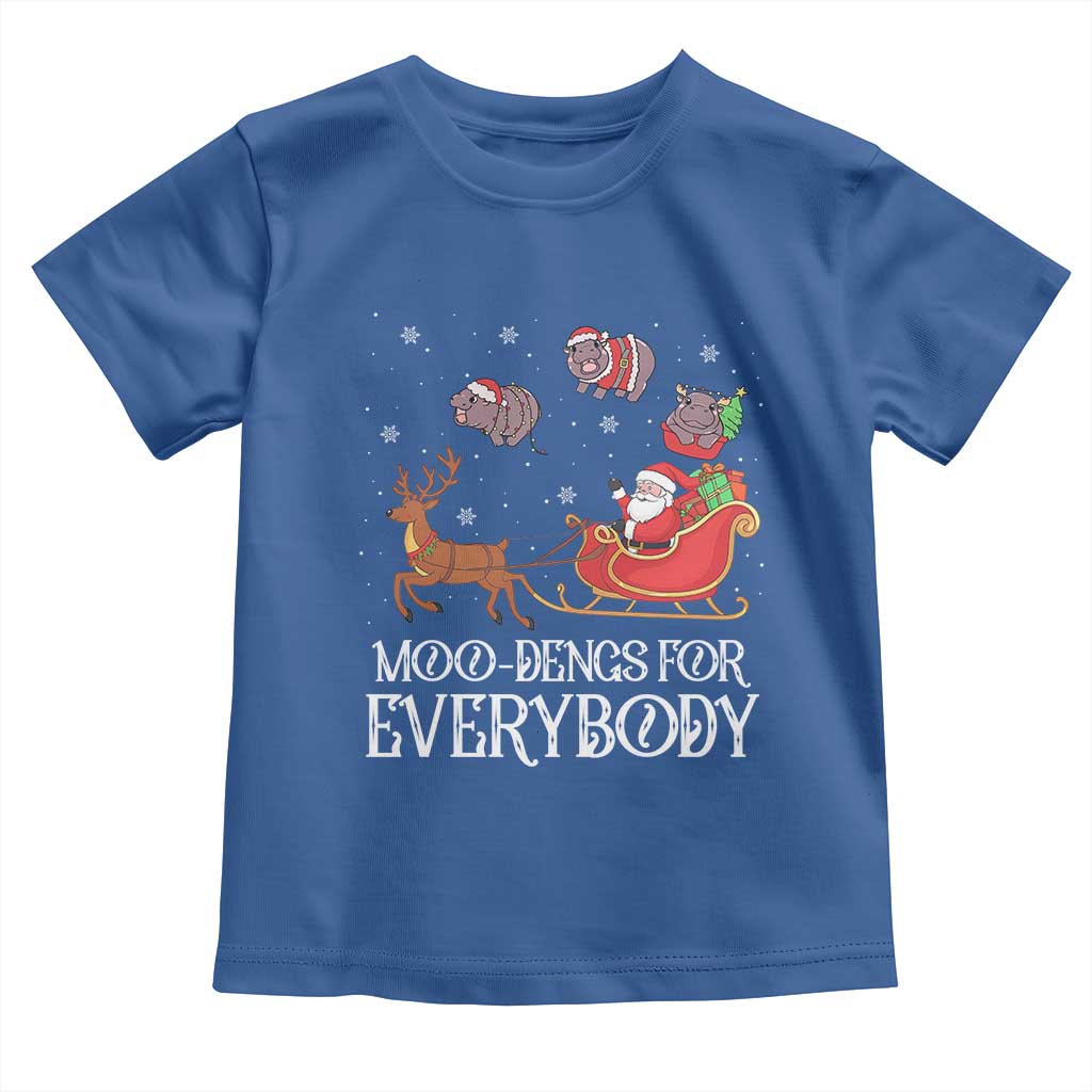 Christmas Moo Deng Toddler T Shirt Moo-deng For Everybody Funny Xmas Santa