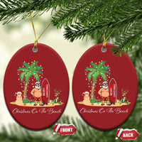 Hawaii Christmas Ornament Christmas On The Beach Holiday Xmas Palm Tree - Wonder Print Shop