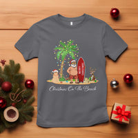 Hawaii Christmas T Shirt Christmas On The Beach Holiday Xmas Palm Tree - Wonder Print Shop