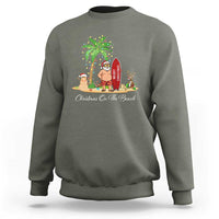 Hawaii Christmas Sweatshirt Christmas On The Beach Holiday Xmas Palm Tree - Wonder Print Shop