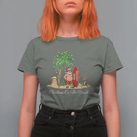 Hawaii Christmas T Shirt For Women Christmas On The Beach Holiday Xmas Palm Tree - Wonder Print Shop