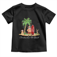 Hawaii Christmas Toddler T Shirt Christmas On The Beach Holiday Xmas Palm Tree
