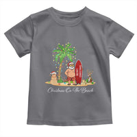 Hawaii Christmas Toddler T Shirt Christmas On The Beach Holiday Xmas Palm Tree