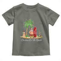 Hawaii Christmas Toddler T Shirt Christmas On The Beach Holiday Xmas Palm Tree