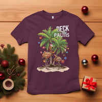 Mele Kalikimaka Hawaiian Christmas T Shirt Deck The Palms Holiday Flamingo Beach Family Vacation In Hawaii - Wonder Print Shop