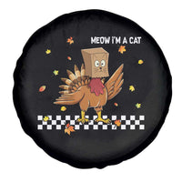Turkey Cat Spare Tire Cover Funny Thanksgiving Meow - Wonder Print Shop