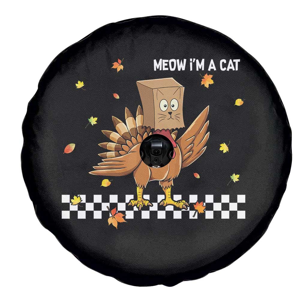 Turkey Cat Spare Tire Cover Funny Thanksgiving Meow - Wonder Print Shop